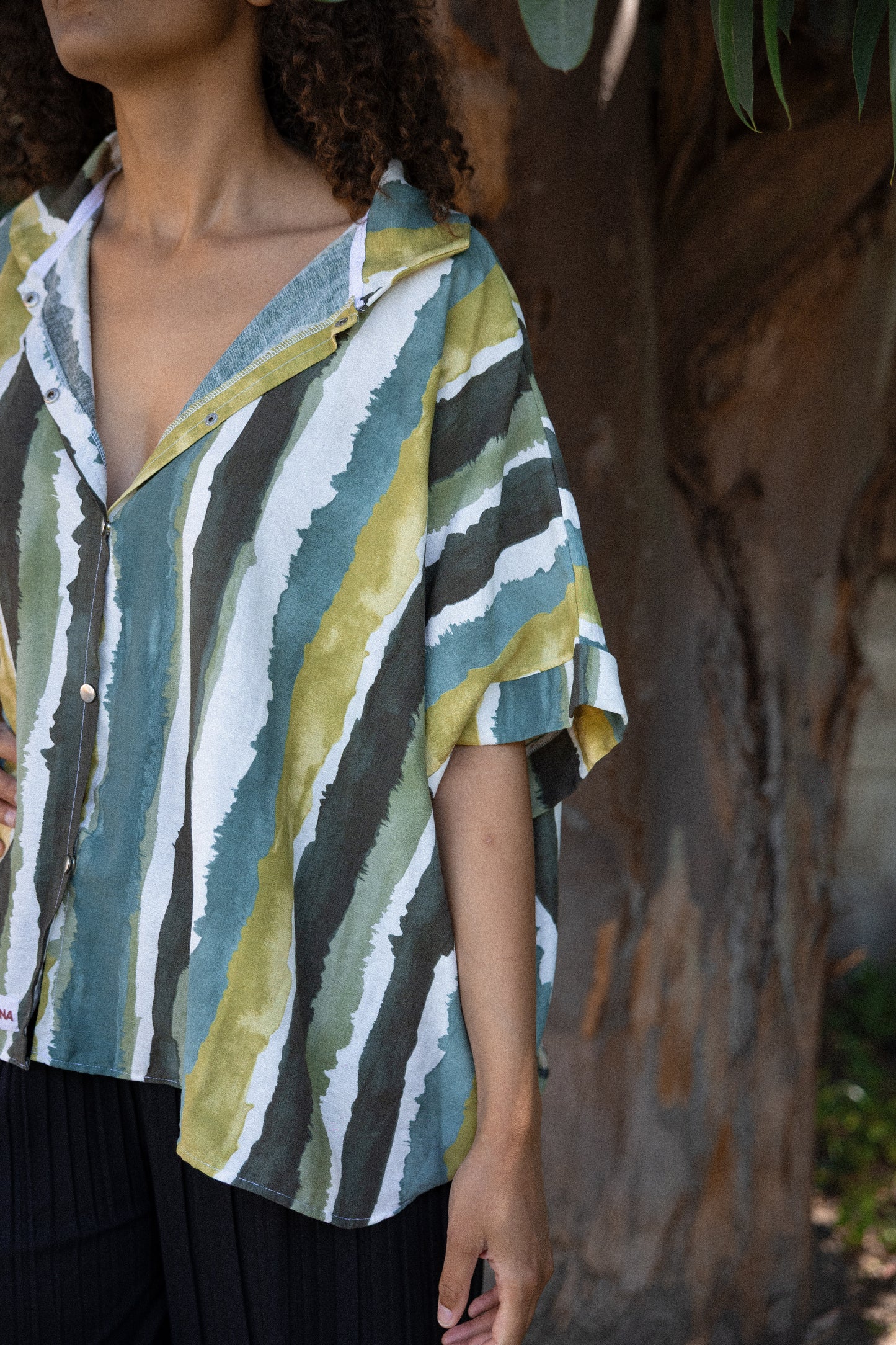 chemise oversize tissu viscose