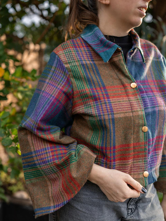 CHEMISE COURTE MANCHE LONGUE DRAP DE LAINE