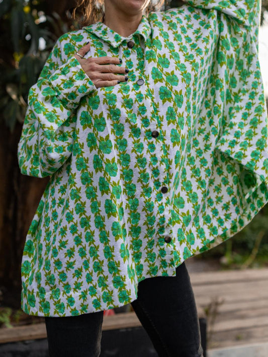 CHEMISE OVERSIZE FLANELLE IMPRIMÉ VINTAGE