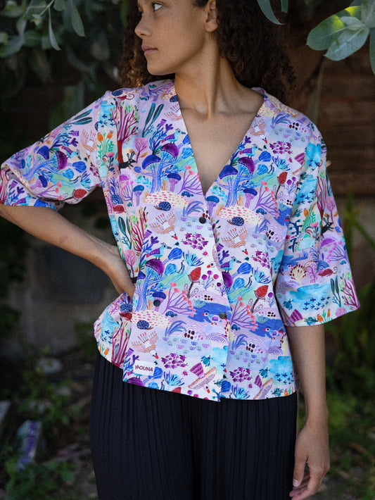Blouse kimono ample manche 3/4