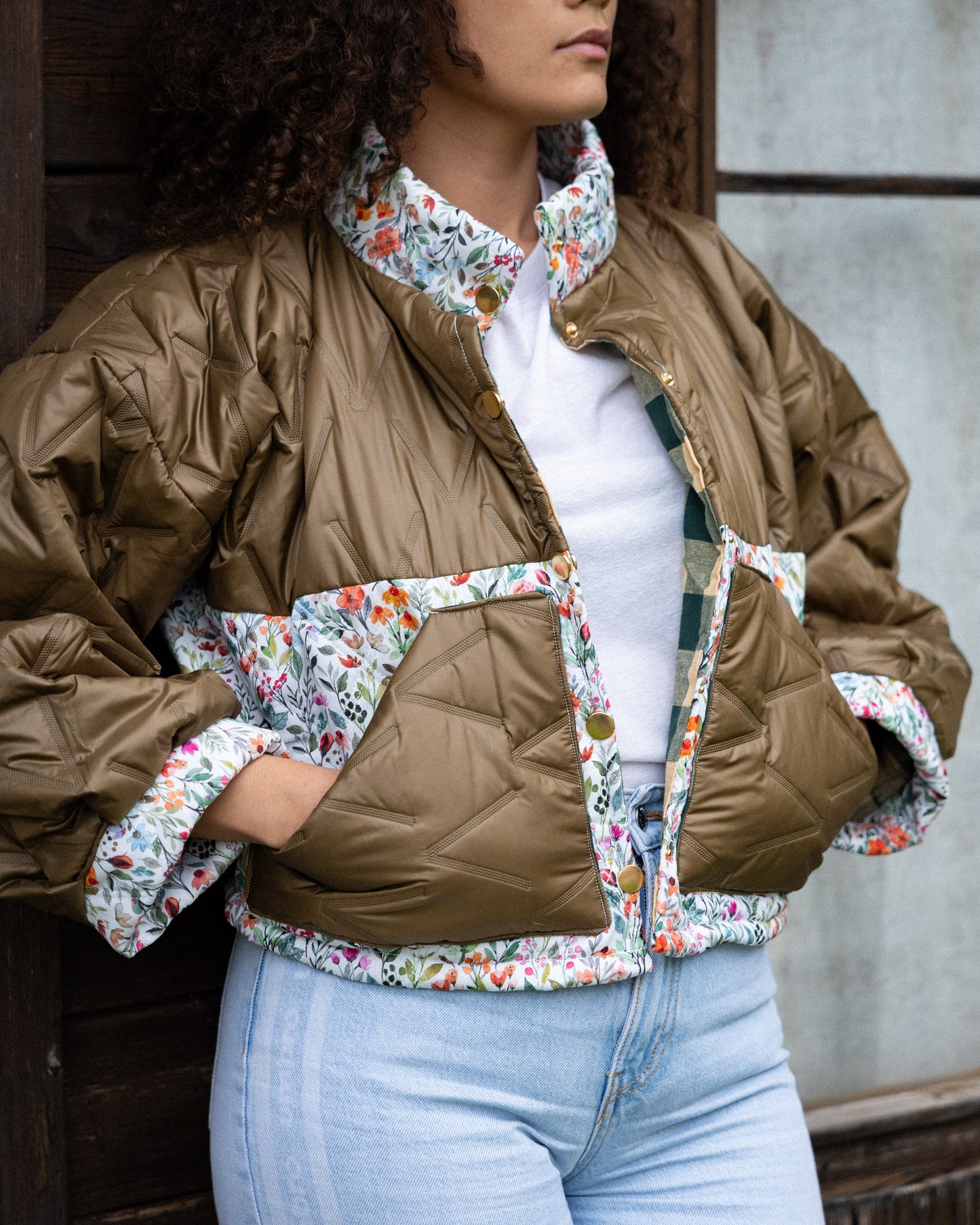 Veste blouson courte matelassée
