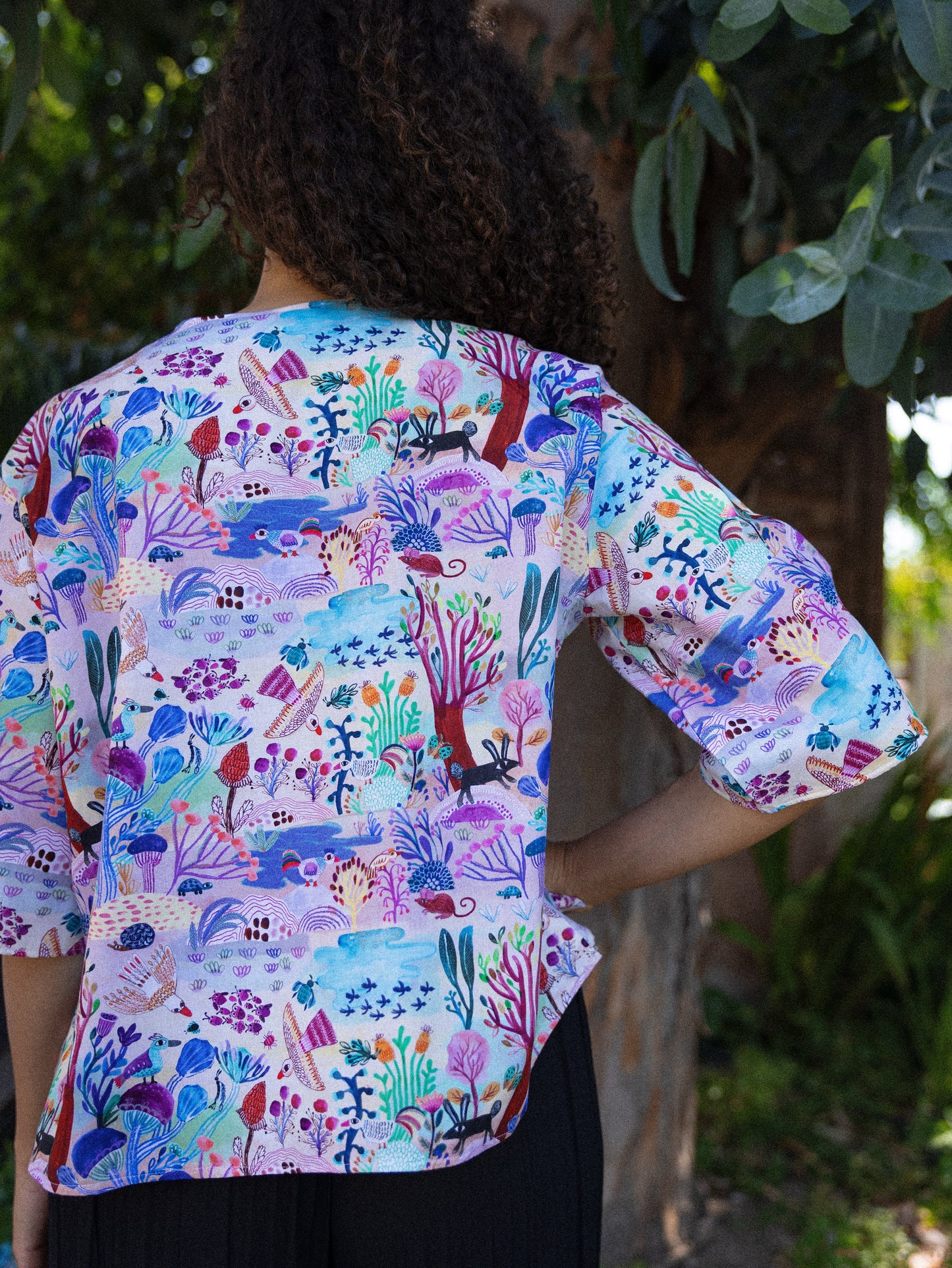 Blouse kimono ample manche 3/4