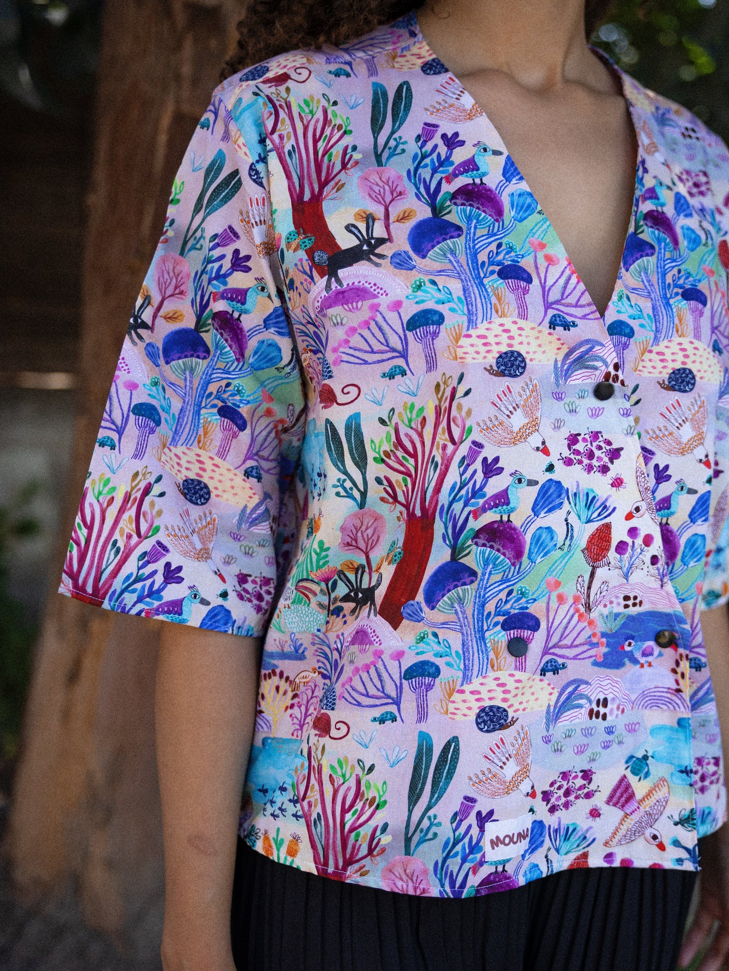 Blouse kimono ample manche 3/4