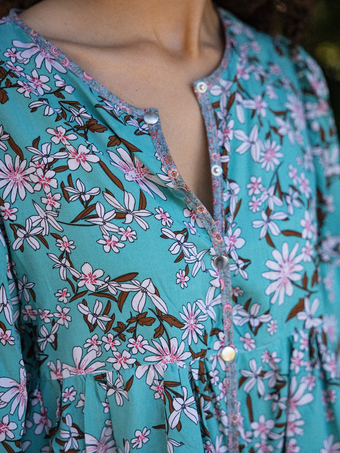 blouse à basque manche bouffante viscose