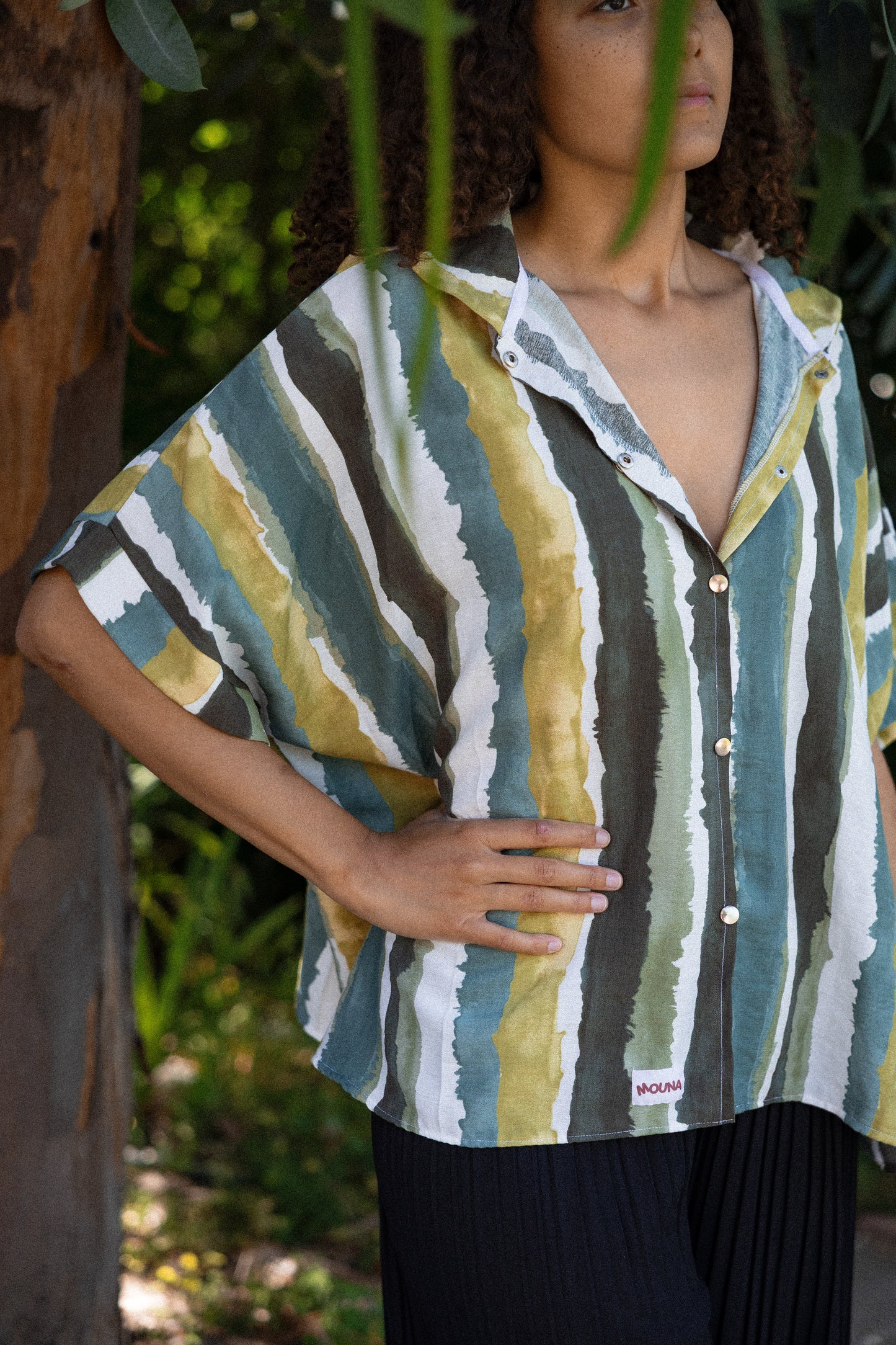 chemise oversize tissu viscose