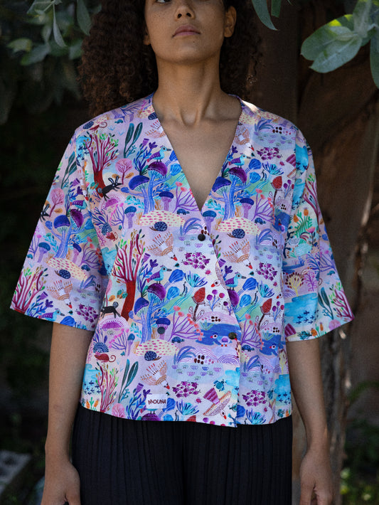 Blouse kimono ample manche 3/4