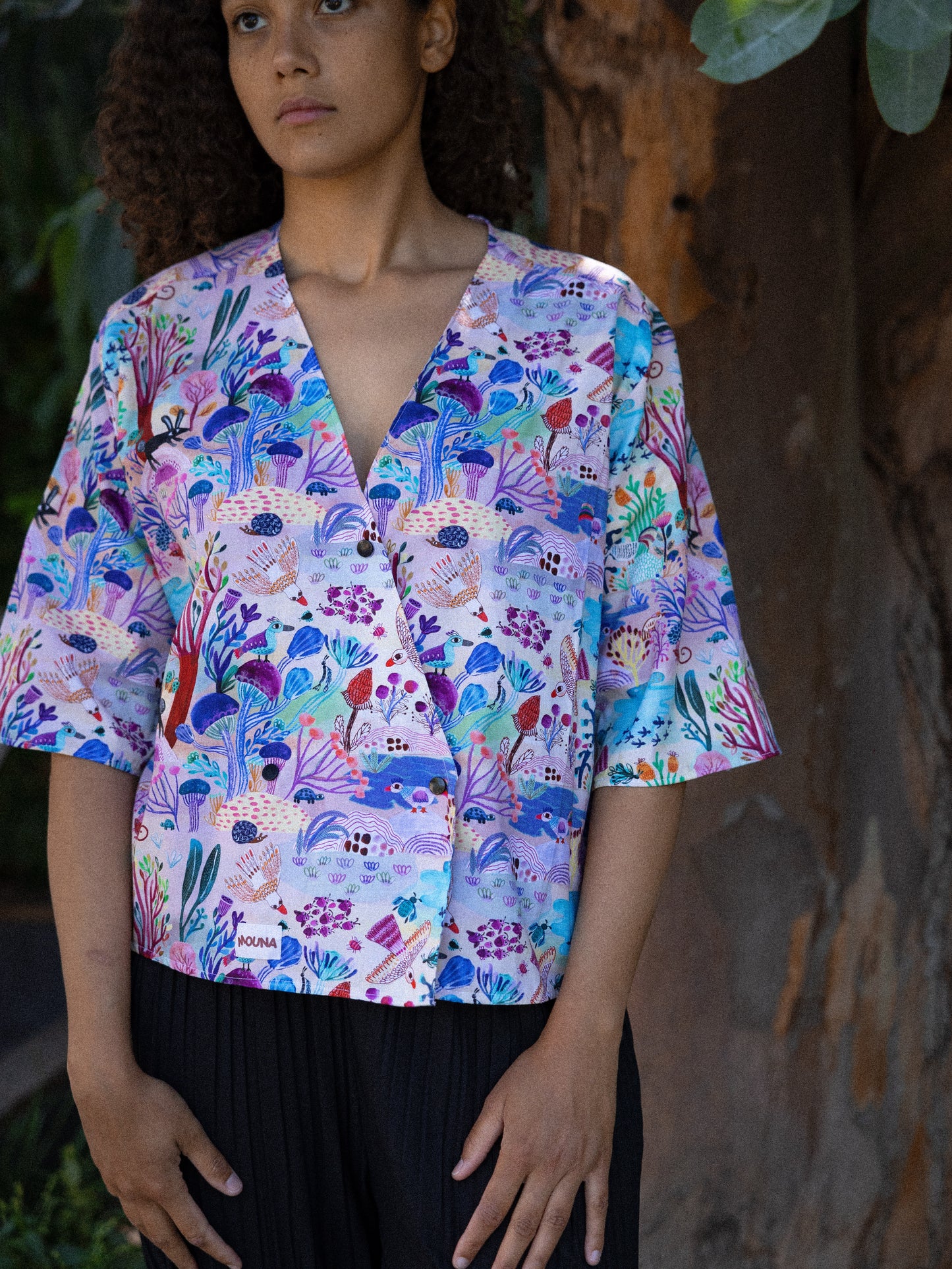 Blouse kimono ample manche 3/4