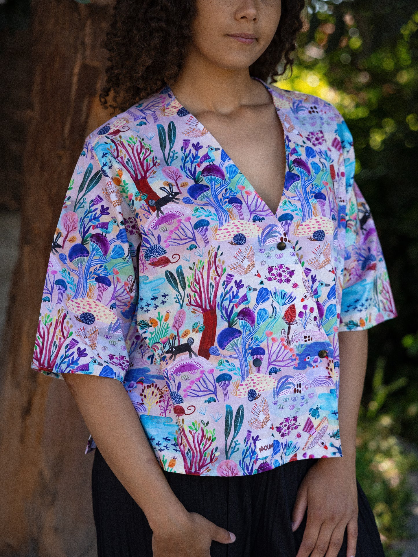 Blouse kimono ample manche 3/4