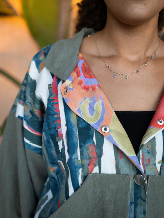 VESTE BLOUSON COUP DE PINCEAU