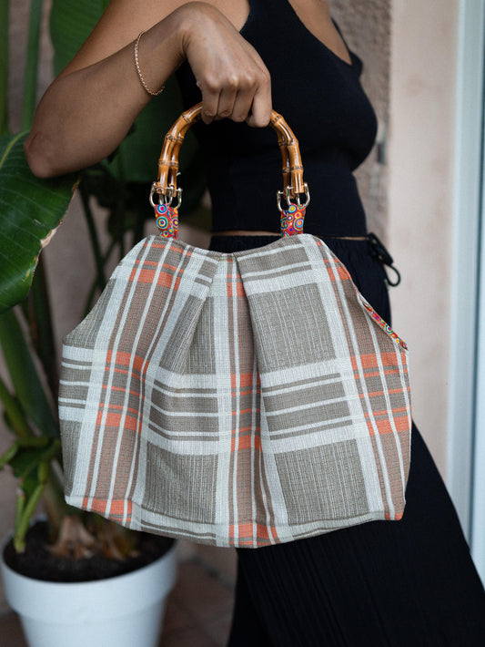 SAC ANSE BAMBOU IMPRIMÉ ÉCOSSAIS