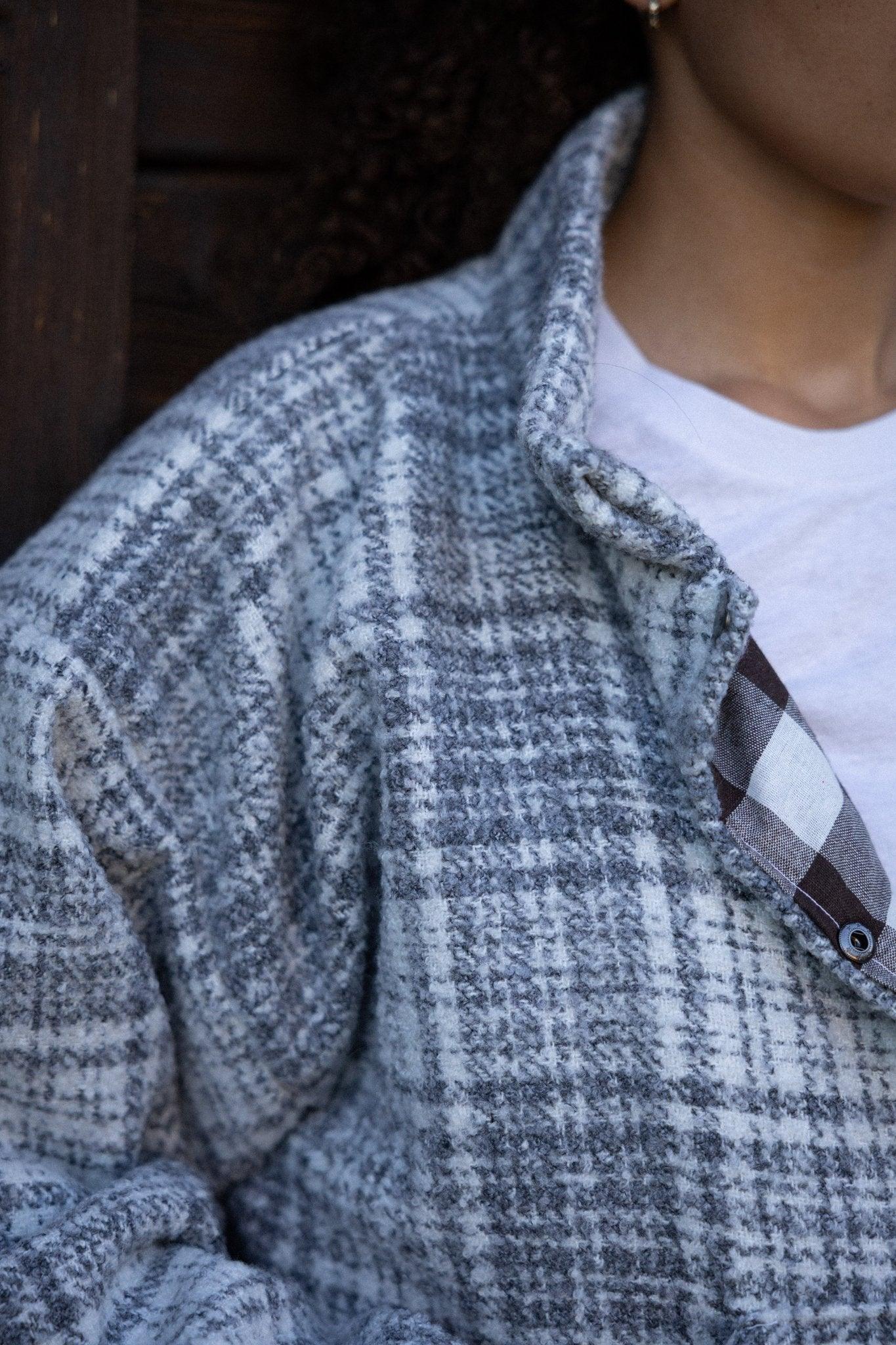 Veste blouson courte- lainage bouclette - Mouna | Mode Éco-Responsable Vestes & Sacs Uniques, Faits Main