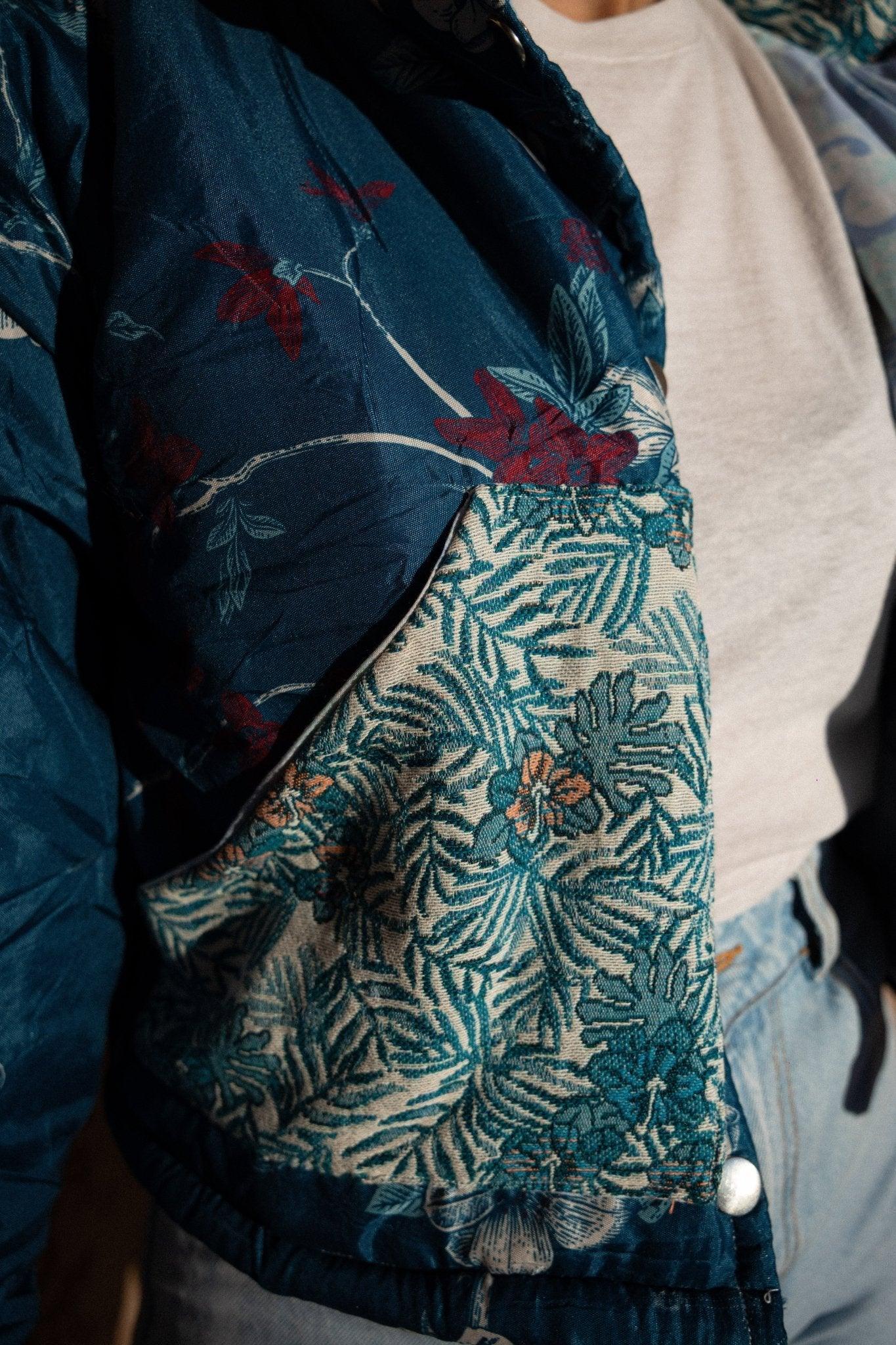 Veste blouson courte - matelassée imprimé japonisant - Mouna | Mode Éco-Responsable Vestes & Sacs Uniques, Faits Main