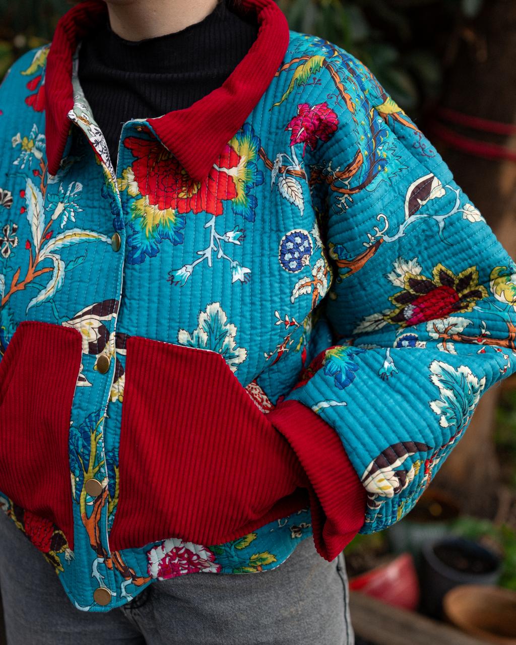 VESTE BLOUSON MATELASSÉ COTON INDIEN