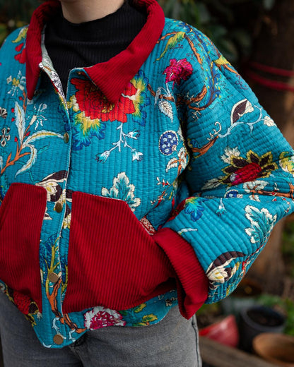 VESTE BLOUSON MATELASSÉ COTON INDIEN