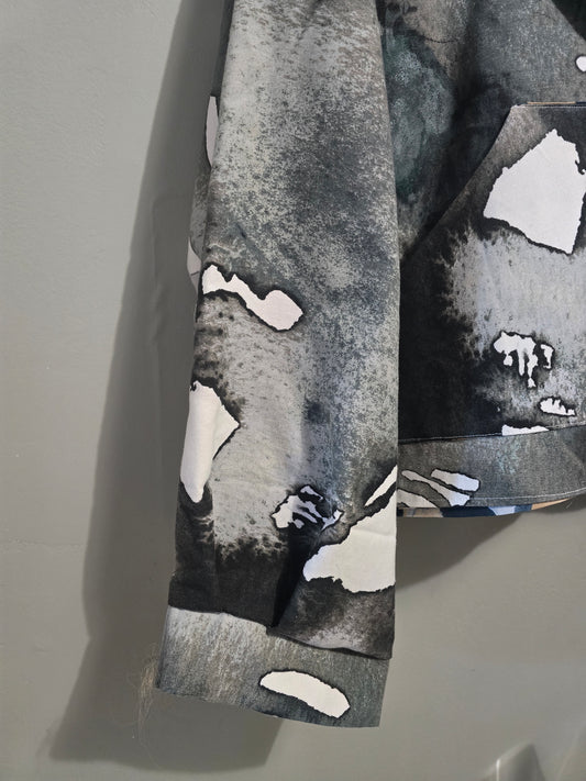 VESTE BLOUSON IMPRIMÉ TÂCHES DE PEINTURE