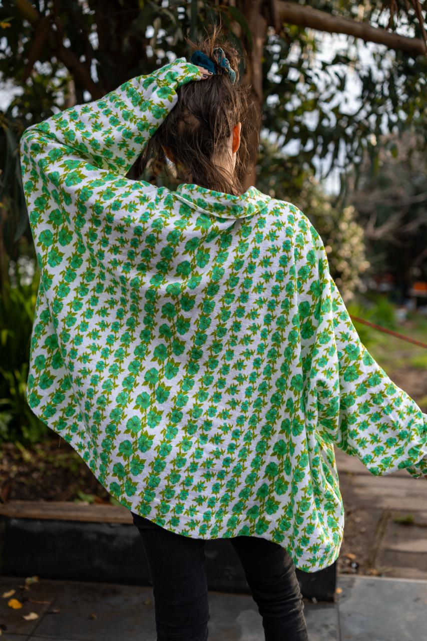 CHEMISE OVERSIZE FLANELLE IMPRIMÉ VINTAGE