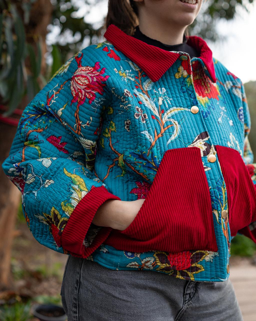 VESTE BLOUSON MATELASSÉ COTON INDIEN