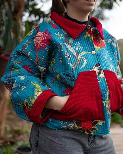 VESTE BLOUSON MATELASSÉ COTON INDIEN