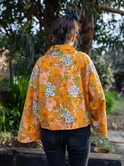CHEMISE COURTE MANCHE LONGUE FLANELLE IMPRIMÉ VINTAGE