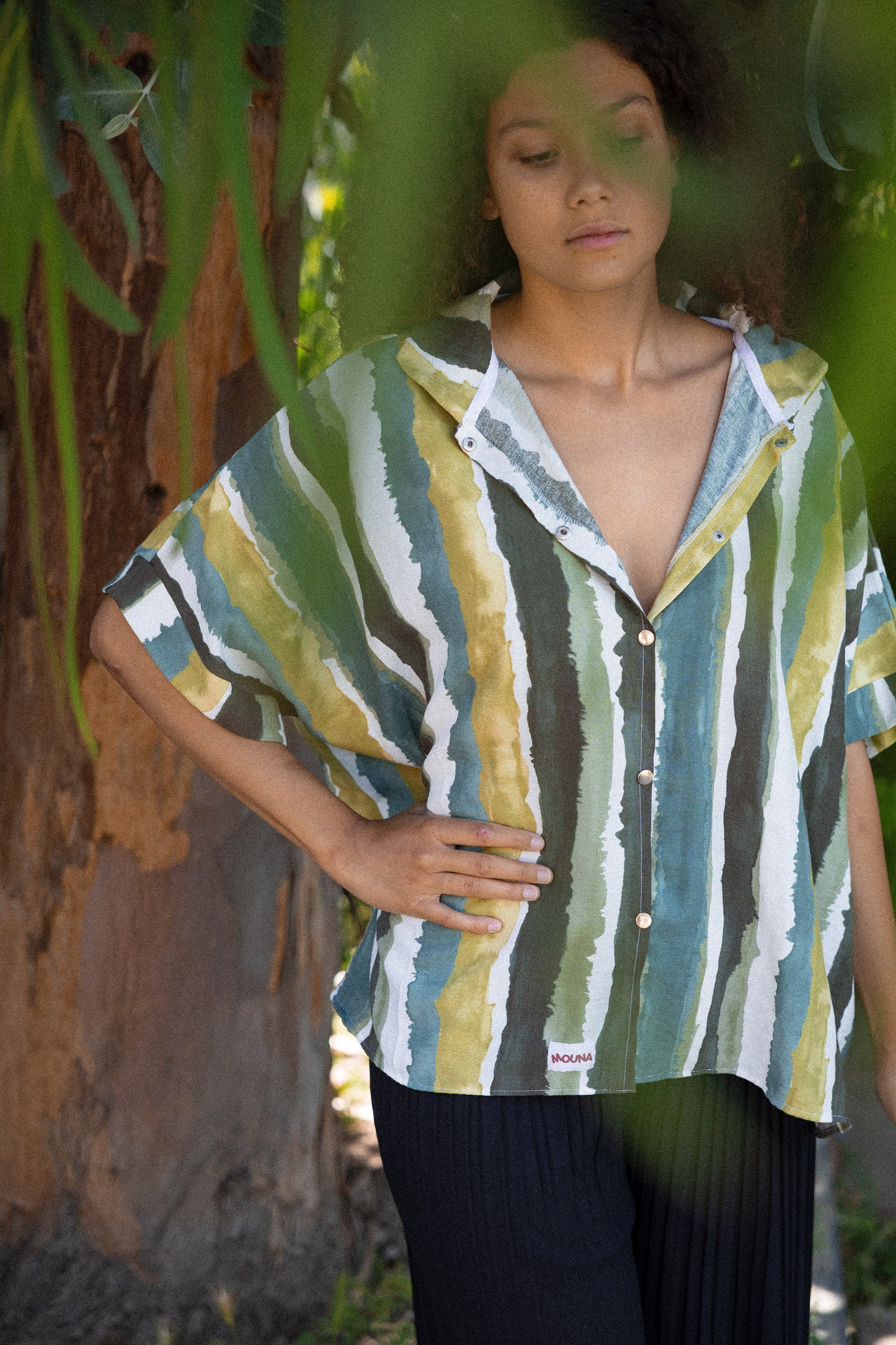 chemise oversize tissu viscose
