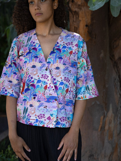 Blouse kimono ample manche 3/4