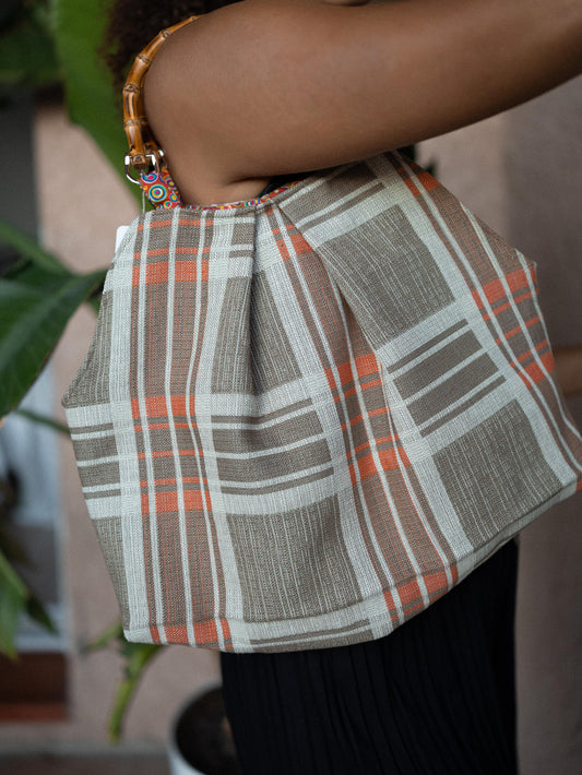 SAC ANSE BAMBOU IMPRIMÉ ÉCOSSAIS