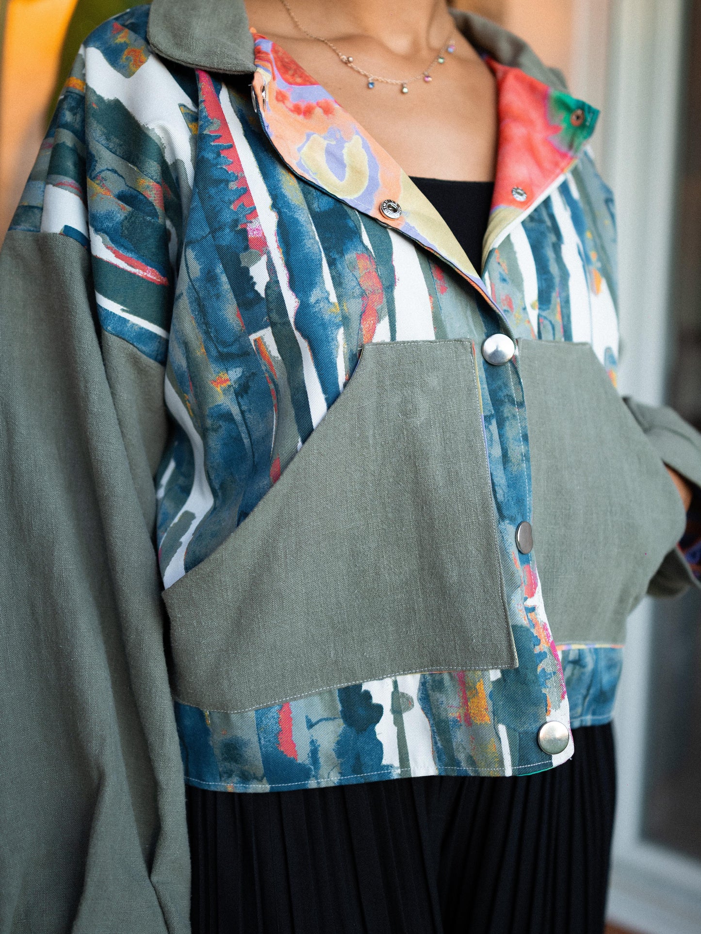 VESTE BLOUSON COUP DE PINCEAU