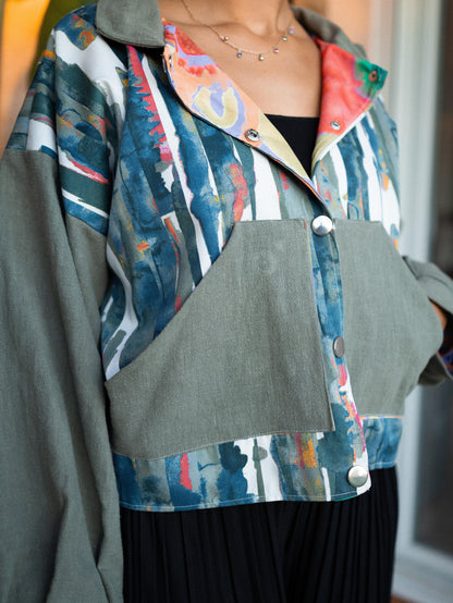 VESTE BLOUSON COUP DE PINCEAU