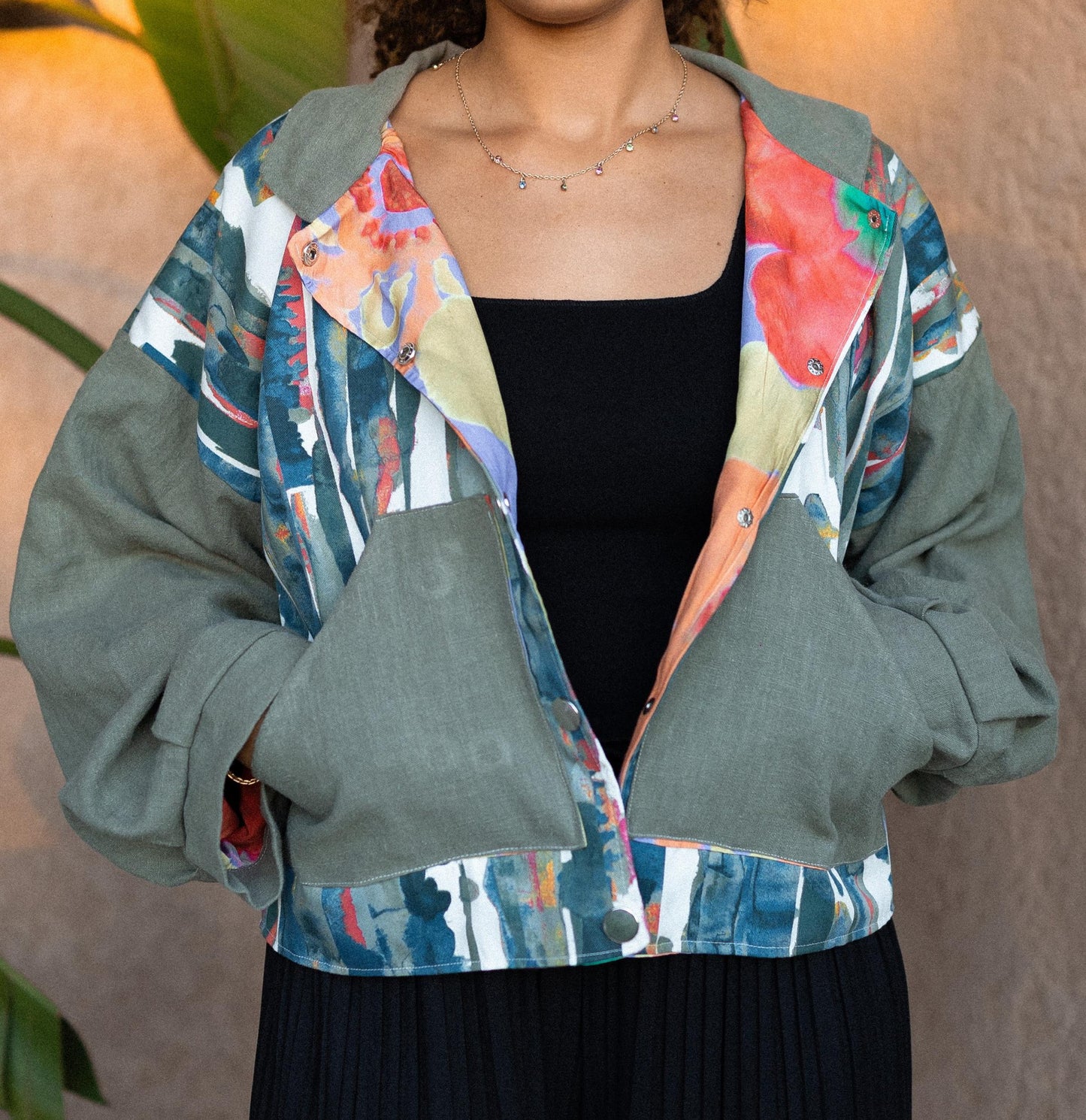 VESTE BLOUSON COUP DE PINCEAU