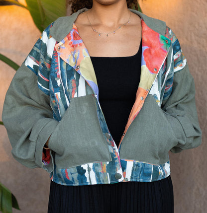 VESTE BLOUSON COUP DE PINCEAU